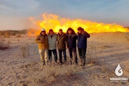 Үстиртте биринши мәрте 4300 метр тереңликтен тәбийғый газ қазып алына басланды (+видео)