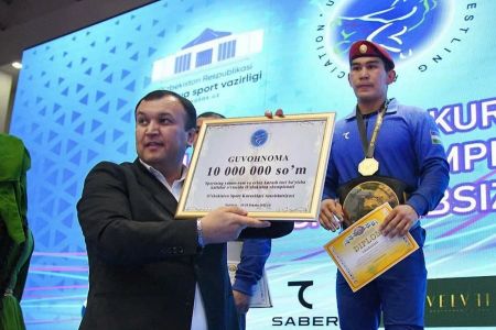 Қарақалпақстанлы палўан Жалғасбай Бердимуратов Өзбекстан чемпионатында 1-орынды ийеледи ҳәм алтын белбеўди қолға киргизди